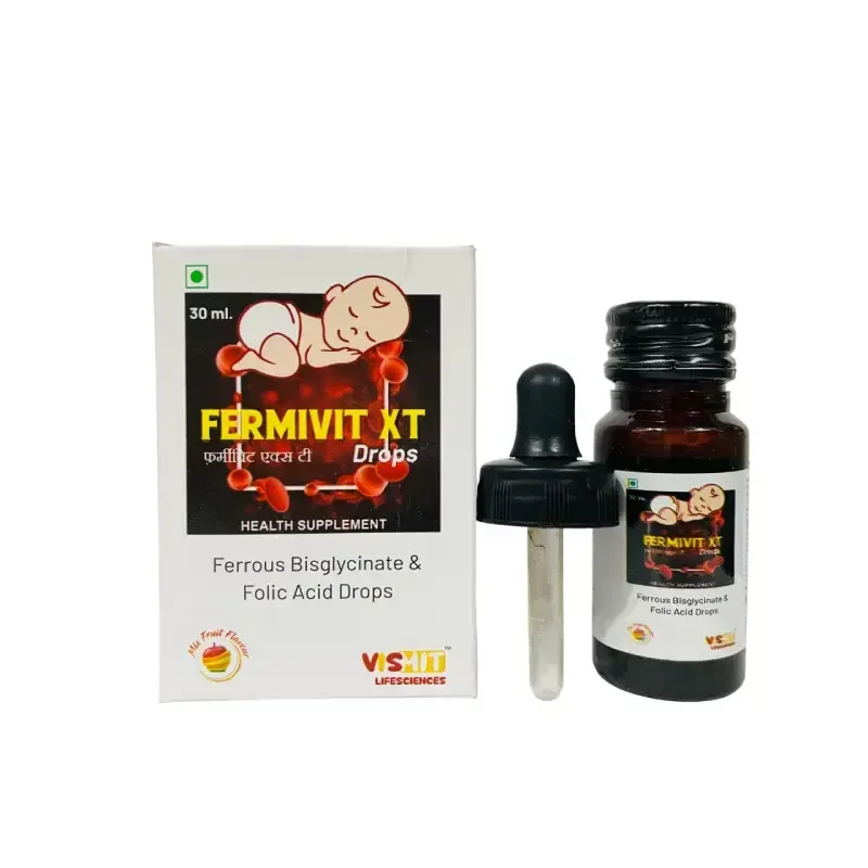 FERMIVIT-XT DROPS - FERROUS BISGLYCINATE 30MG + FOLIC ACID 100 MCG DROPS (IRON DROPS)