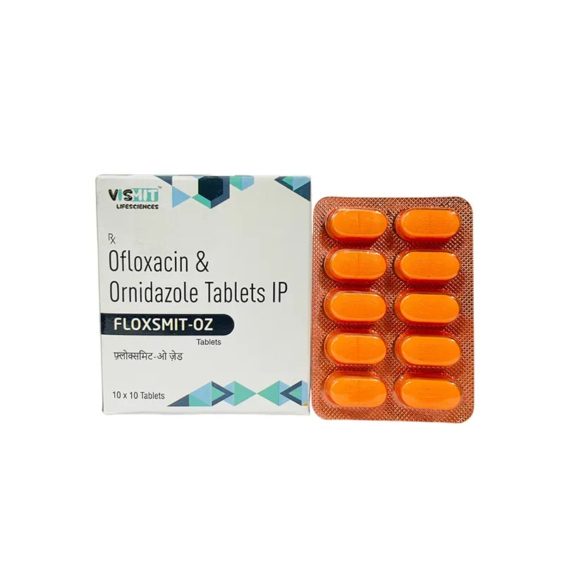 FLOXSMIT-OZ (BLISTER) - Ofloxacin 200Mg + Ornidazole 500Mg