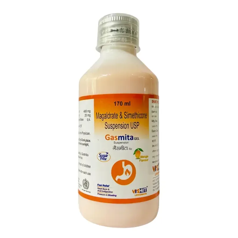 GASMITA GEL (MANGO FALVOUR) - Magaldrate 400 Mg, Simethicone 20 Mg MANGO FLAVOUR