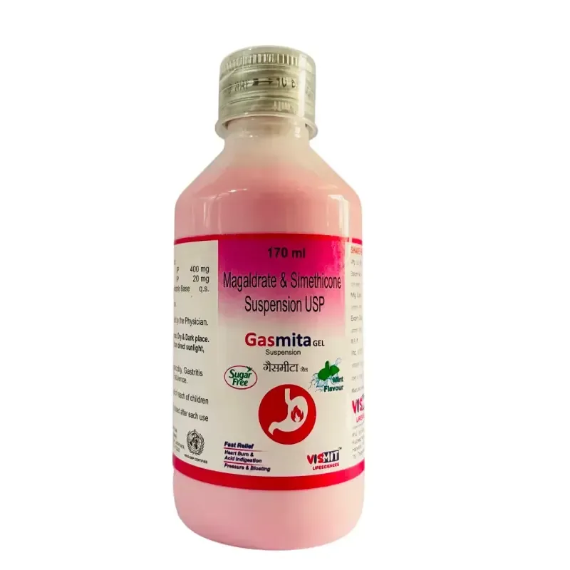 GASMITA GEL (MINT FALVOUR) - Magaldrate 400 Mg, Simethicone 20 Mg MINT FLAVOUR