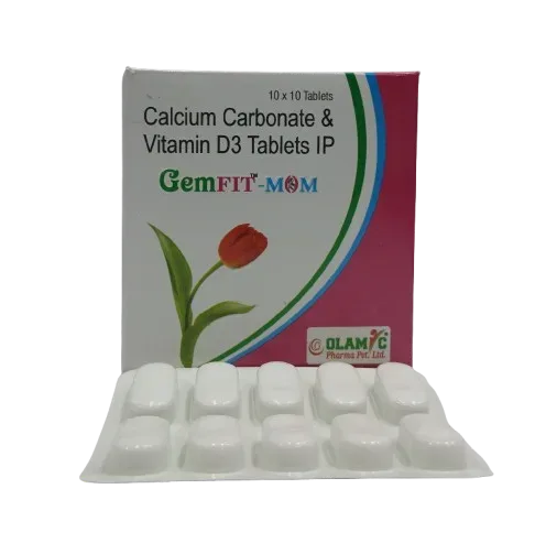GEMFIT - MOM - Calcium Carbonate 500mg+ Vitamin D3 400 IU
