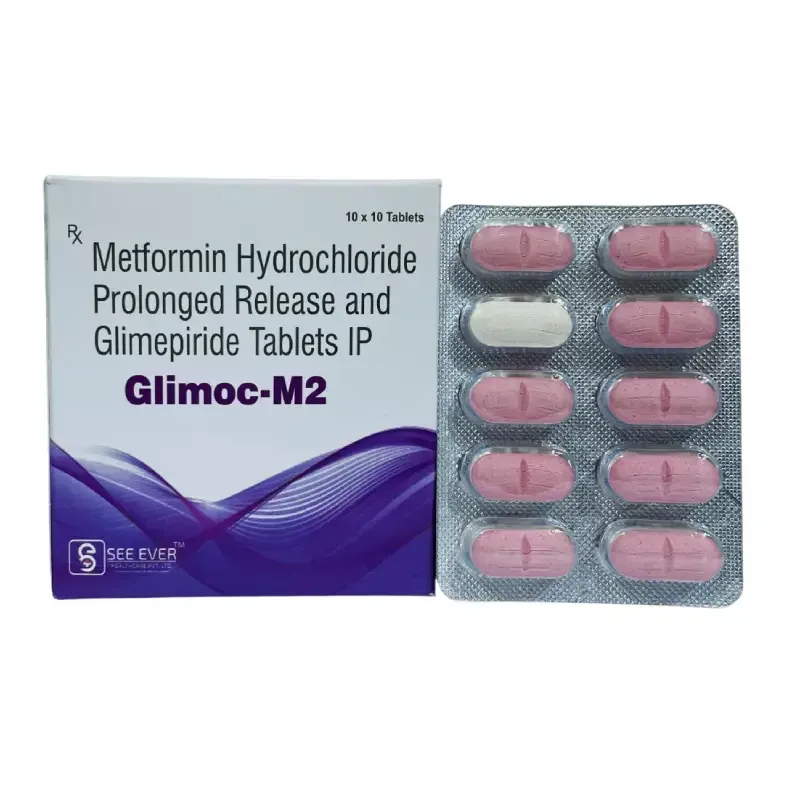 GLIMOC-M2 - Glimepiride 2mg + Metformin 500mg Bi-Layered Tablets