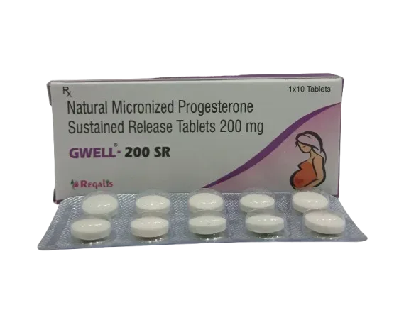 GWELL 200 SR - Natural Micronized Progesterone 200 mg Sustained Release