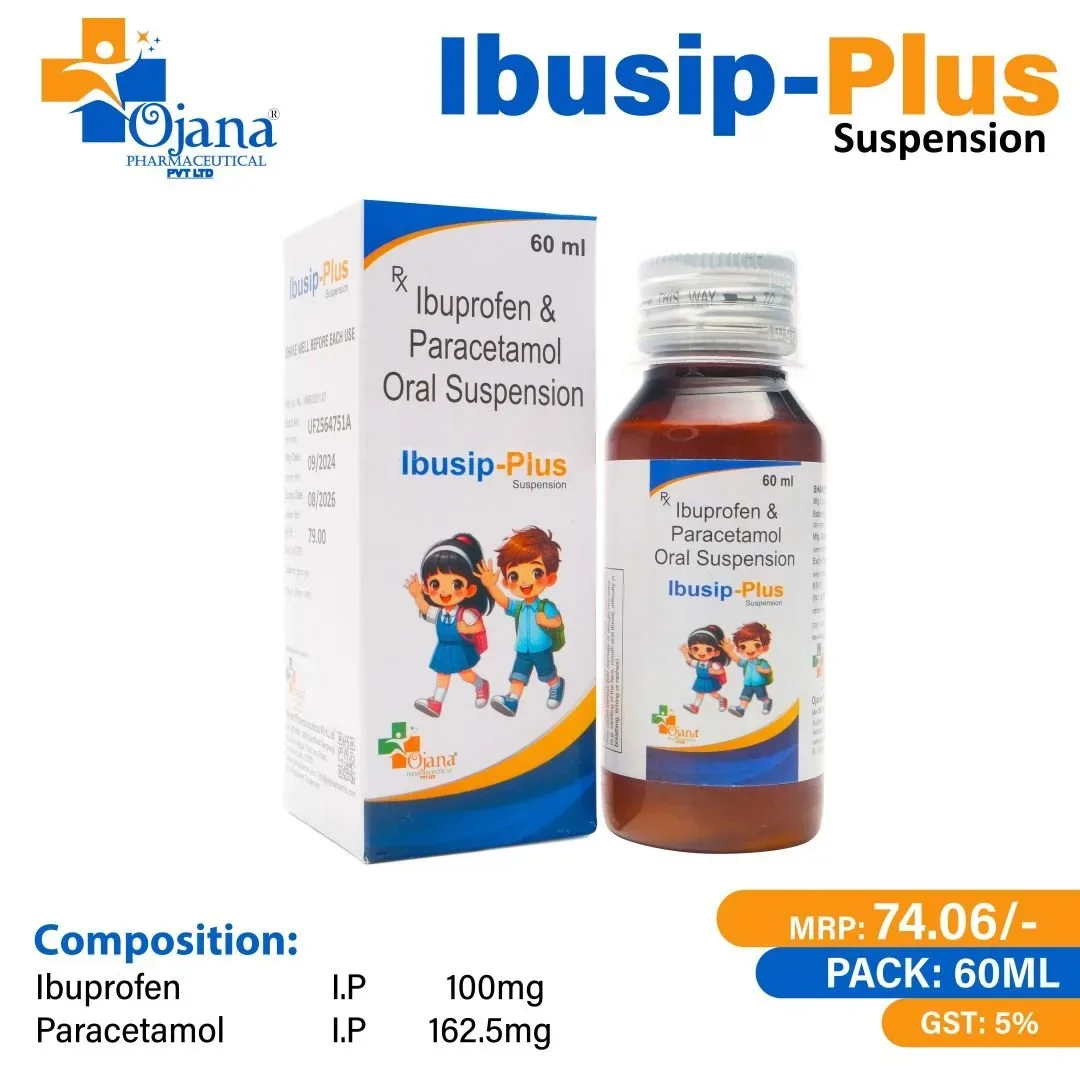 Ibusip plus - Ibuprofen I.P. 100mg + Paracetamol I.P. 125mg