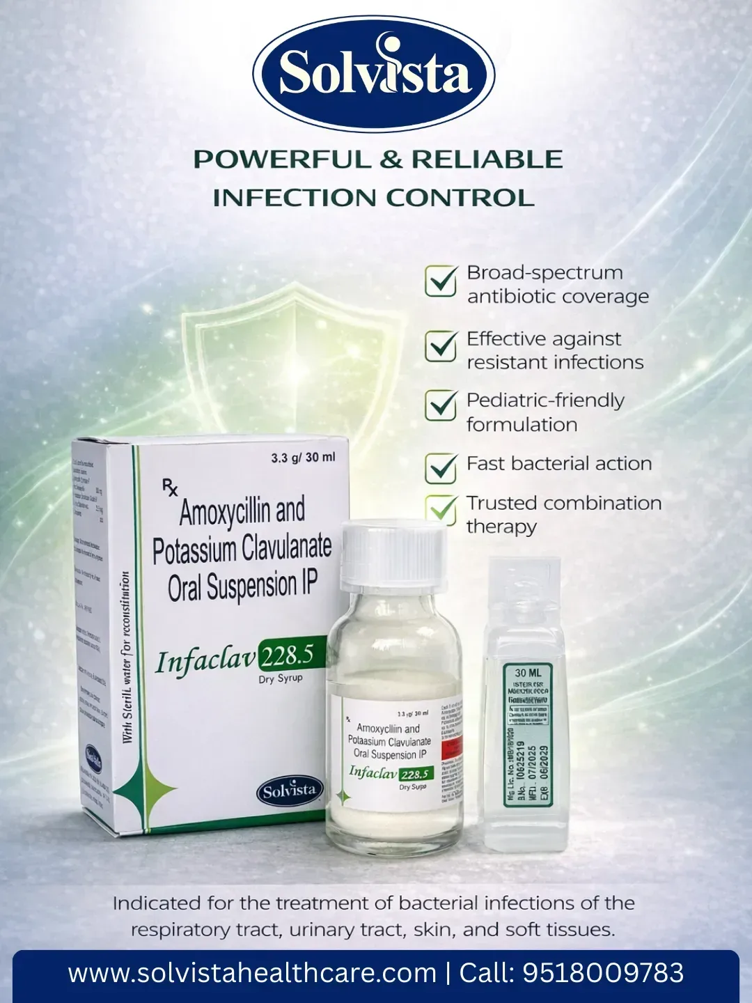 INFACLAV 228.5 - Amoxycillin and Potassium Clavulanate Oral Suspension IP