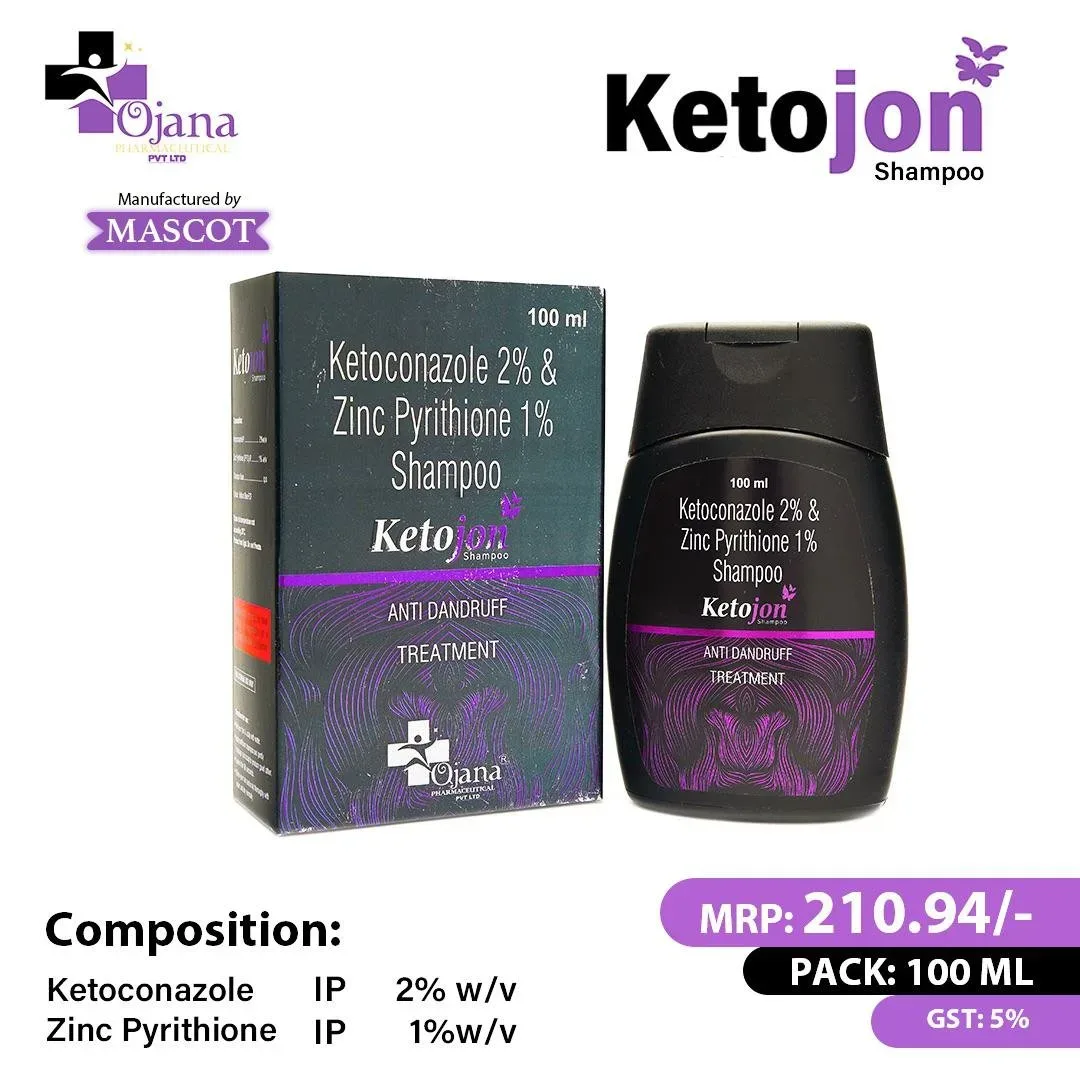 Ketojon Shampoo - Ketoconazole 2% + ZPTO 1% Shampoo