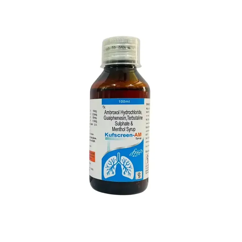 KUFSCREEN-AM - Ambroxol 15 Mg + Terbutaline Sulphate 1.25 Mg + Guaiphenisin 50 Mg + Menthol 1.5 Mg