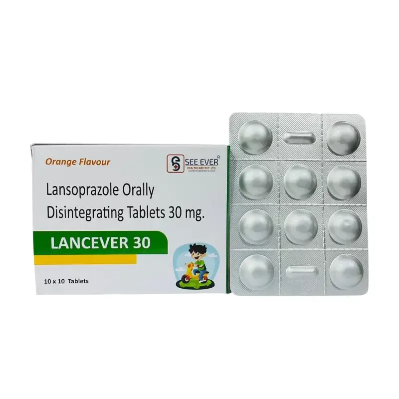 LANCEVER 30 - LANSOPRAZOLE 30 MG ORALLY DISINTEGRATING TABLETS (ORANGE FLAVOURED)