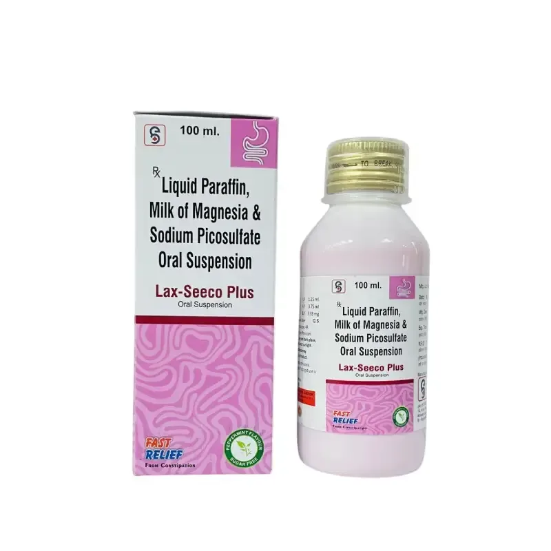 LAX-SEECO PLUS - Liquid Paraffin (1.25ml) + Milk of Magnesia (3.75ml) + Sodium Picosulfate (3.33mg) SUGAR FREE