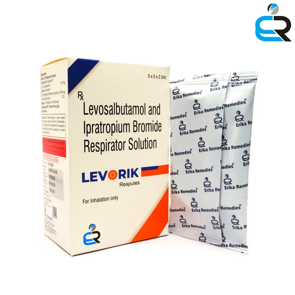 Levosalbutamol And Ipratropium Bromide Respiratior Solution Respules