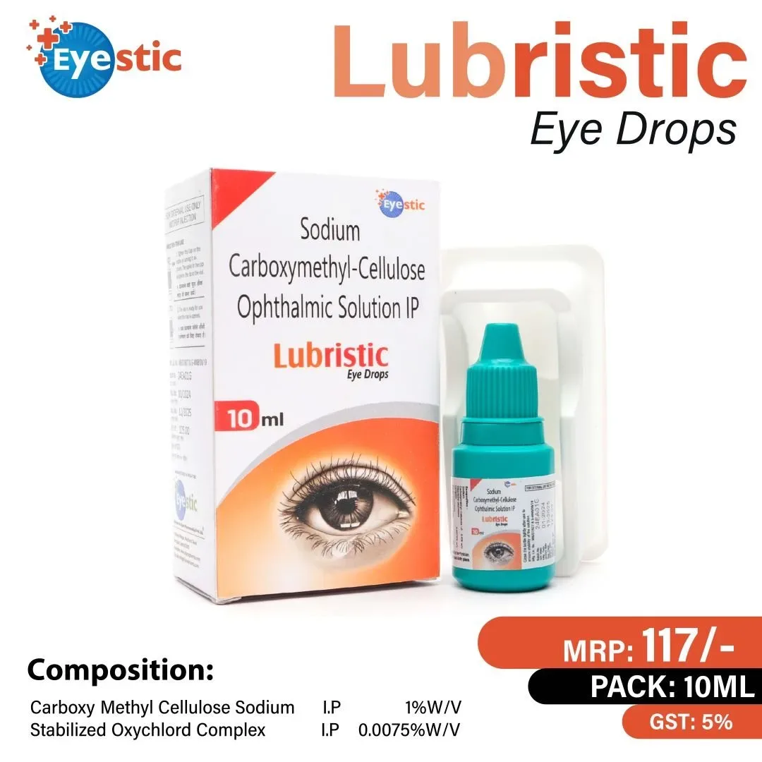 Lubristic - Sodium Carboxymethylcellulose I.P. 0.5% w/v + Oxychloro Complex 0.0075% v/v (As Perservatives) + Sterile Aqueous Base Eye Drop