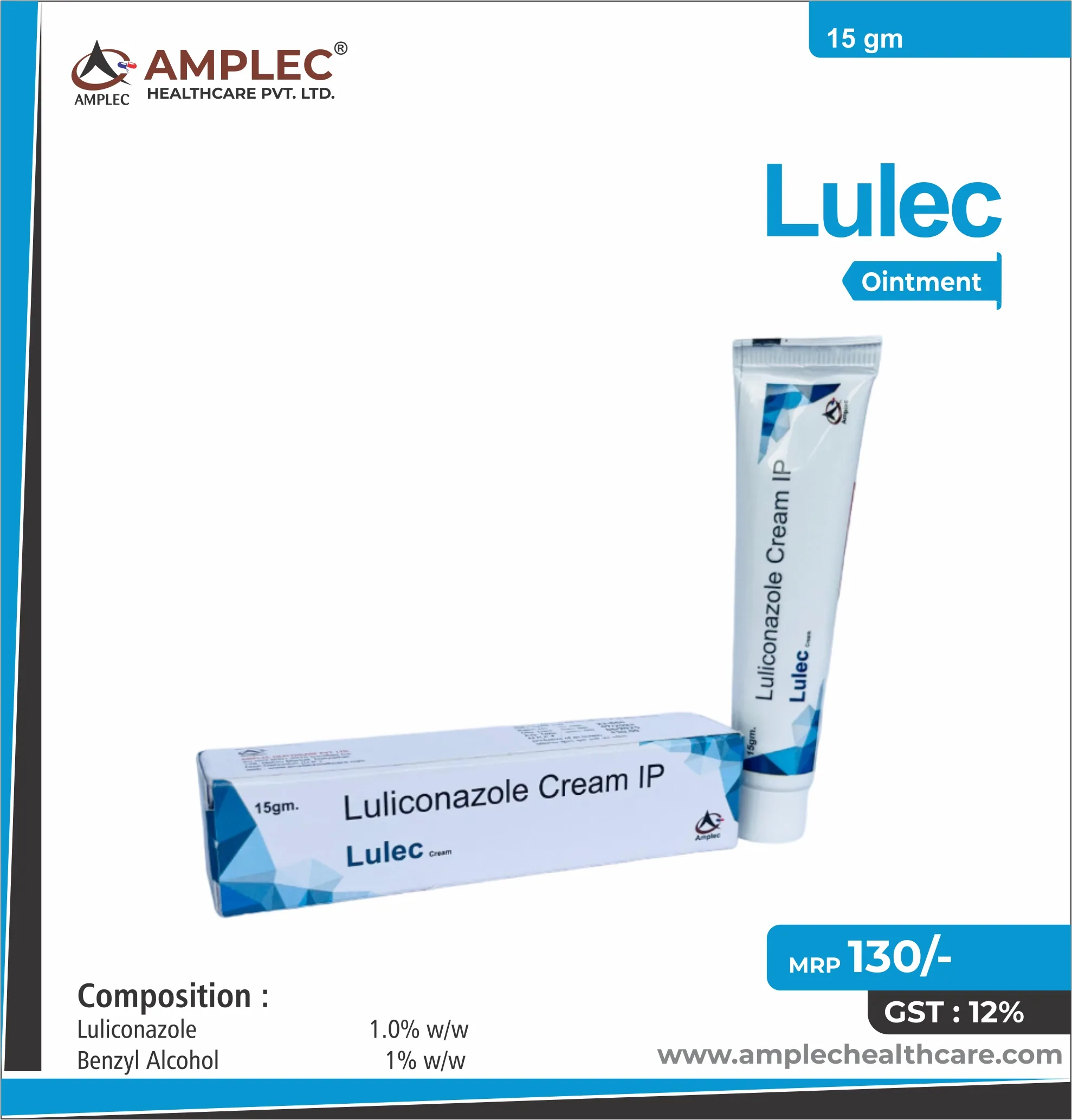 LULEC - Luliconazole 1.0% w/w + Benzyl Alcohol 1% w/w Ointment