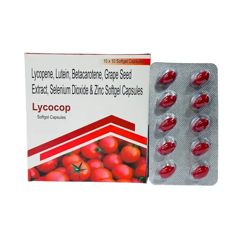 LYCOCOP - Grape Seed Extract 10Mg., Lycopene 10% 5Mg, Lutein 8% 2 Mg, Zinc Sulphate Monohydrate 27.45 Mg, Batacarotene 10% 5.17Mg (IN DRUG)