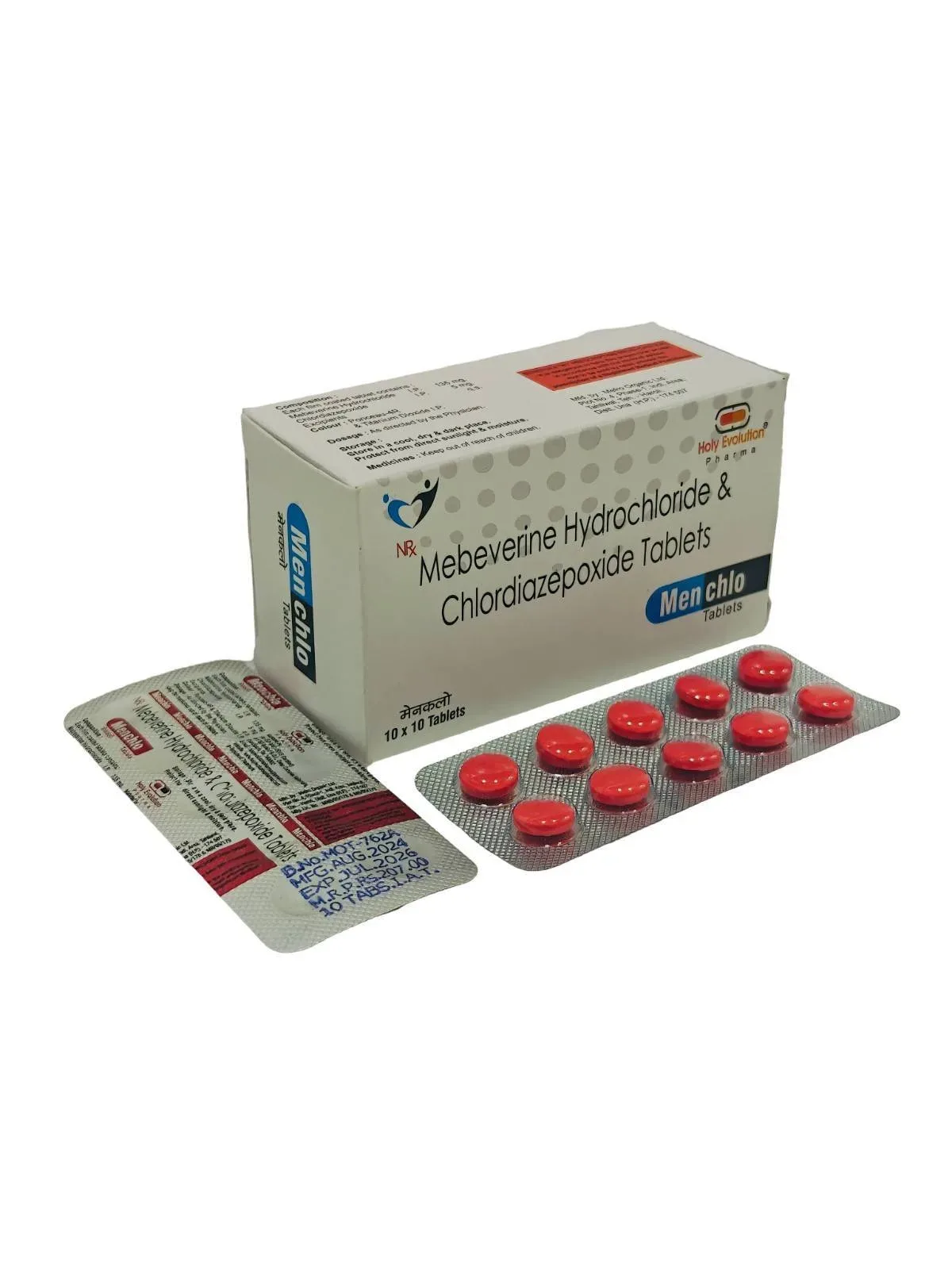 MENCHLO - Mebeverine Hydrochloride 135 Mg. + Chlordiazepoxide 5 Mg.