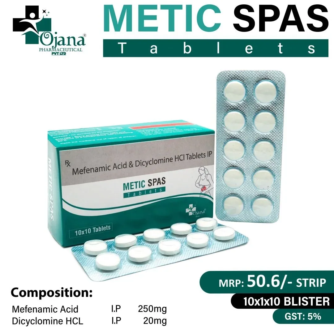 Metic-Spas tab - Dicyclomine HCL I.P. 10mg + Mefenamic Acid I.P. 250mg