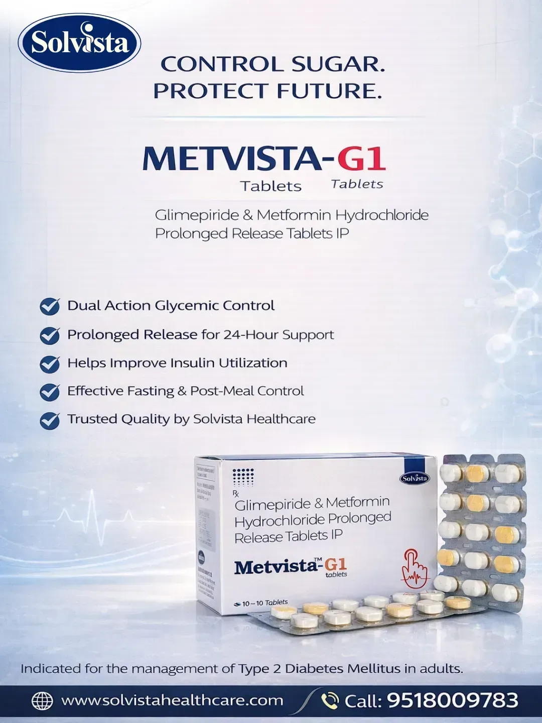 METVISTA-G1 - Glimepiride & Metformin Hydrochloride Prolonged Release Tablets IP