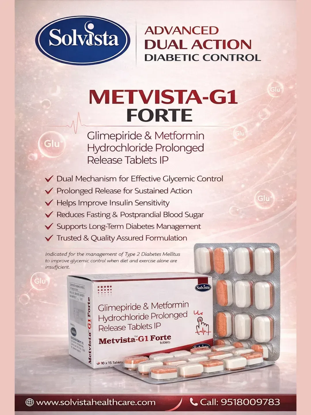 METVISTA-G1 FORTE - Glimepiride & Metformin Hydrochloride Prolonged Release Tablets IP