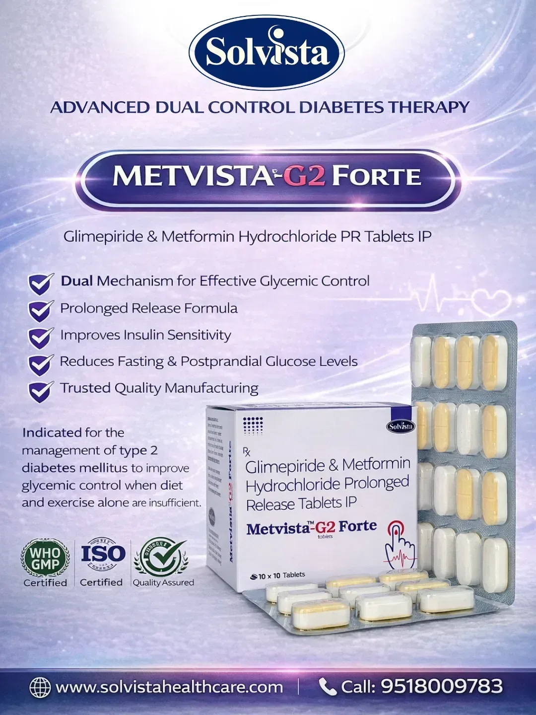 METVISTA-G2 FORTE - Glimepiride & Metformin Hydrochloride Prolonged Release Tablets IP