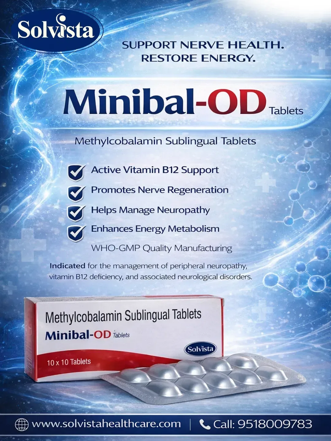 MINIBAL-OD - Methylcobalamin Sublingual Tablets