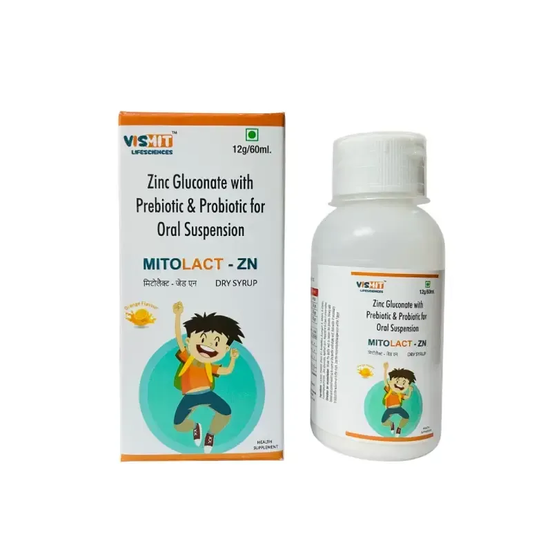MITOLACT-ZN - PRE AND PRO BIOTIC + ZINC 20 MG DRY SYRUP