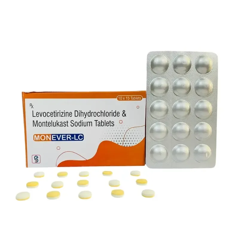 MONEVER-LC - LEVOCETIRIZINE 5 MG MONTELUKAST-10MG (BILAYERED TABLET)
