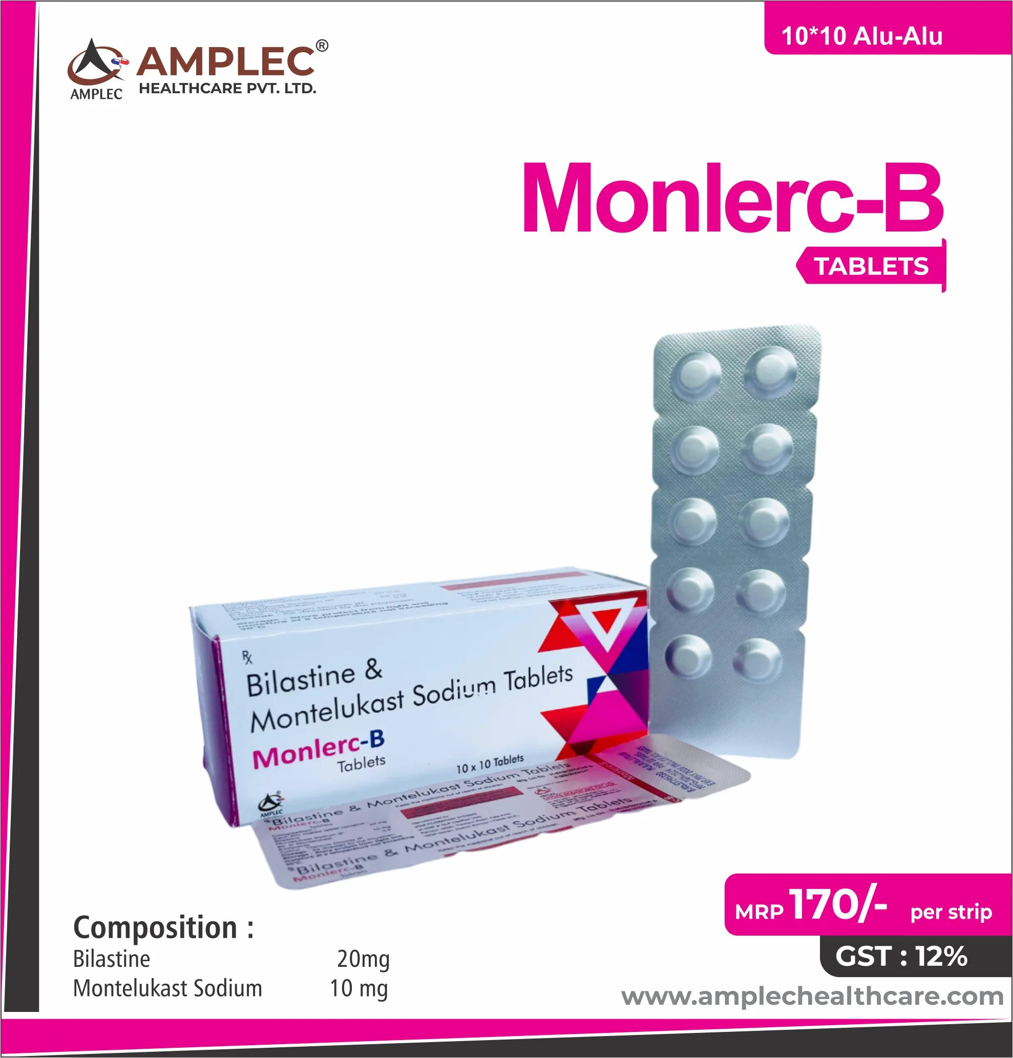 MONLERC B - Bilastine 20mg + Montelukast Sodium 10 mg Tablet