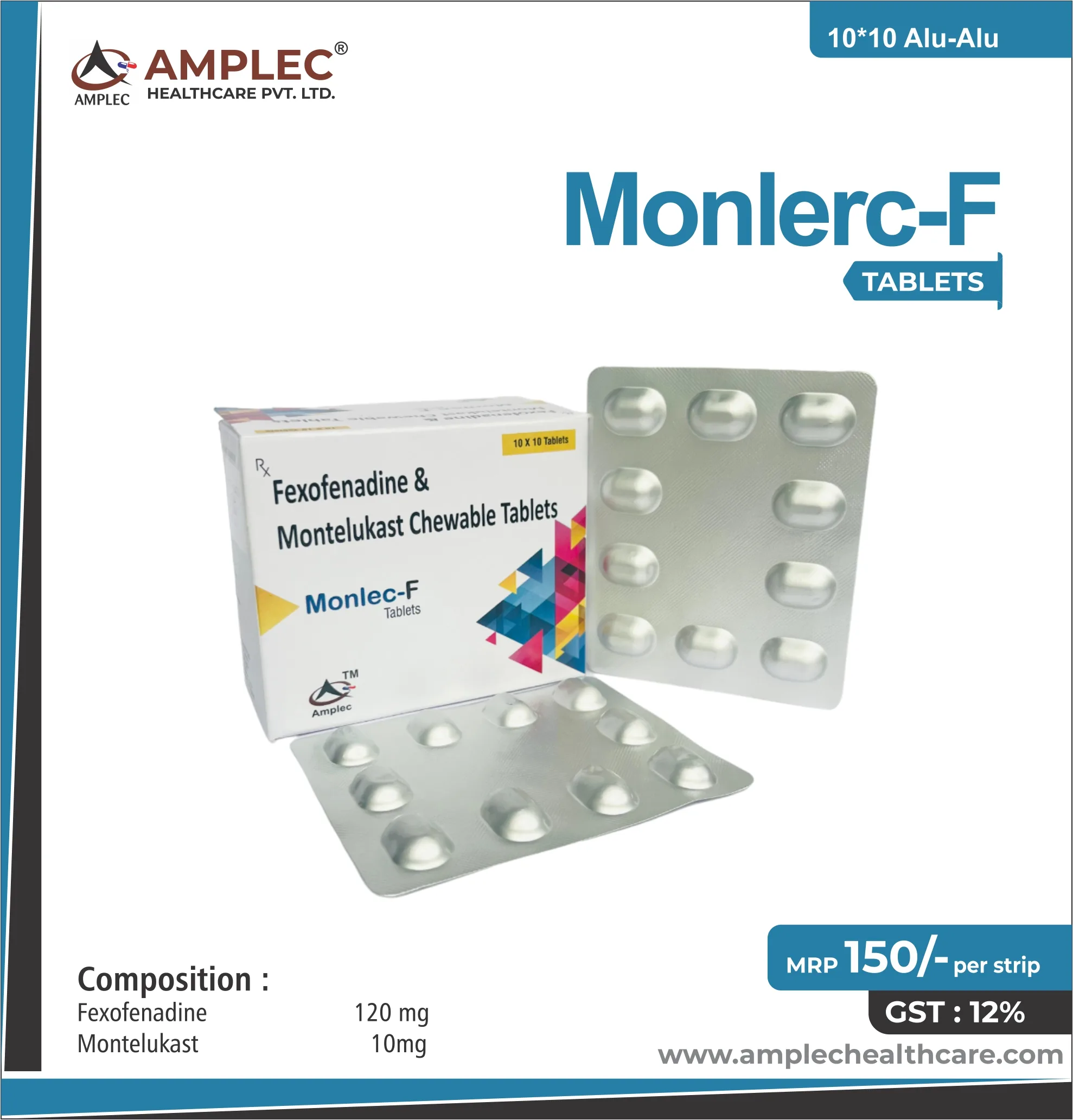 MONLERC-F - Fexofenadine 120 mg + Montelukast 10mg Tablet