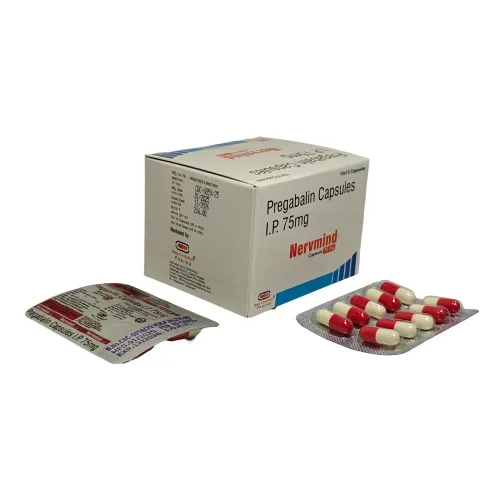 NERVMIND - PREGABALIN 75 mg RED& WHITE capsules