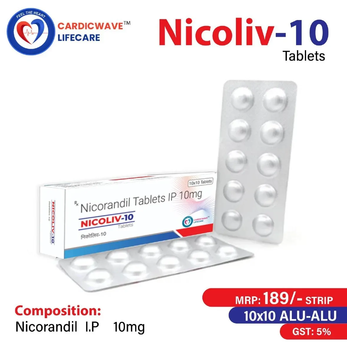 Nicoliv-10 - Nicorandil Tablets IP 10mg