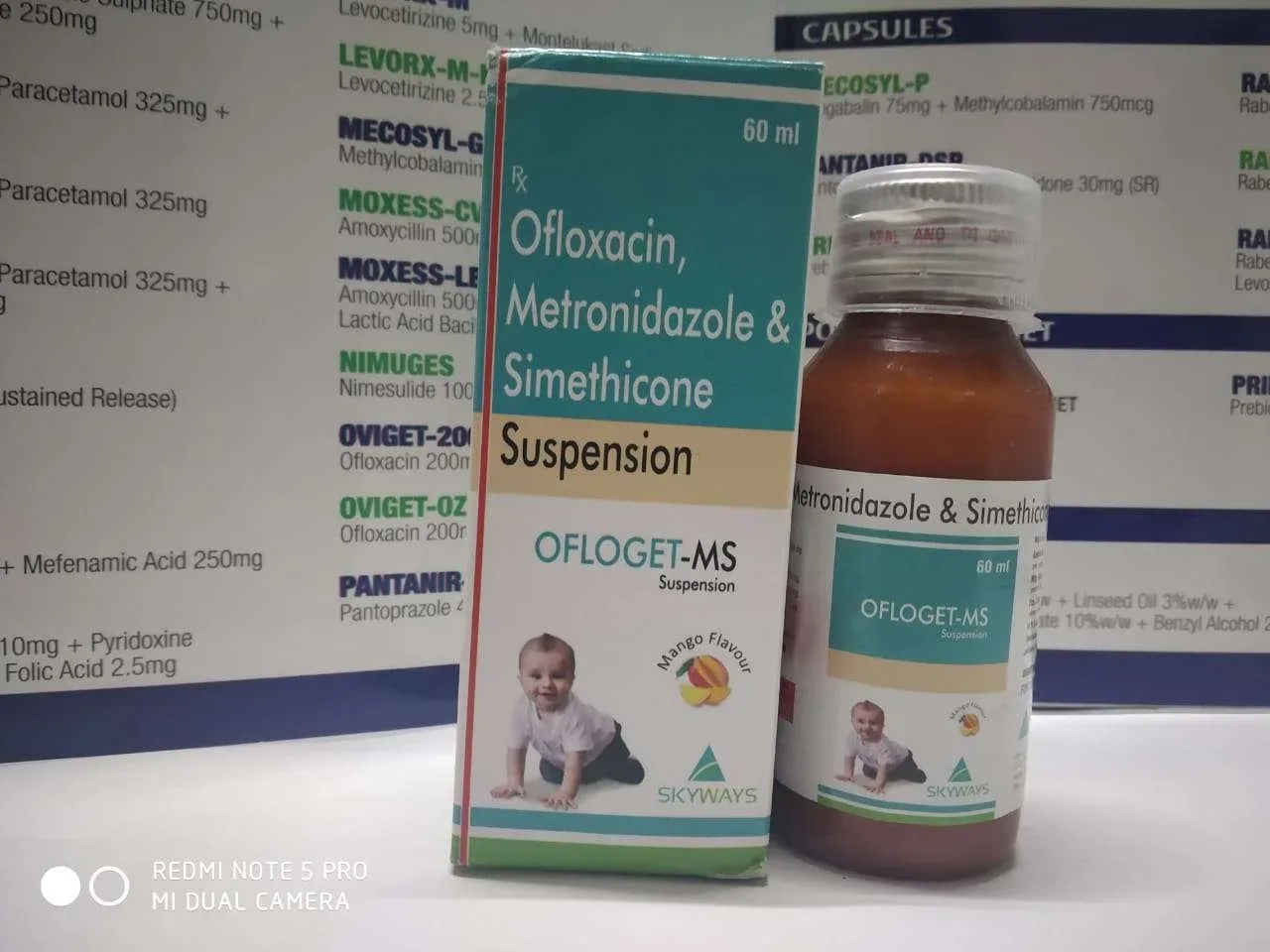 Ofloget-MS - Ofloxacin50mg, Metronidazole 120 mg , Simethicone 10mg,
