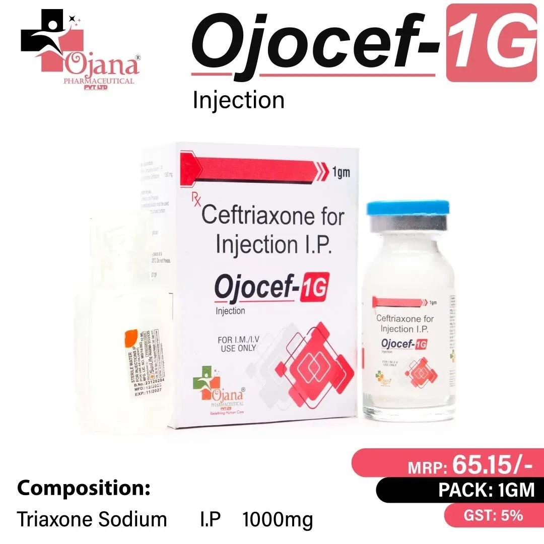 Ojocef 1 gm - Ceftriaxone Sodium I.P. 1000 mg