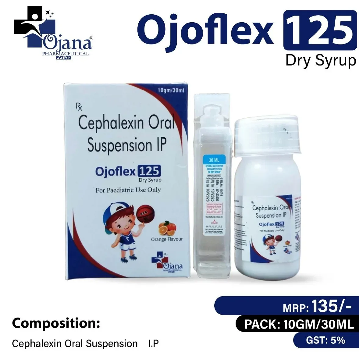 Ojoflex-125 - Cephalexin Oral Suspension IP