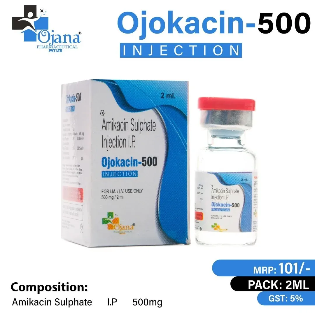 Ojokacin 500 - Amikacin Sulphate 500MG/2ML