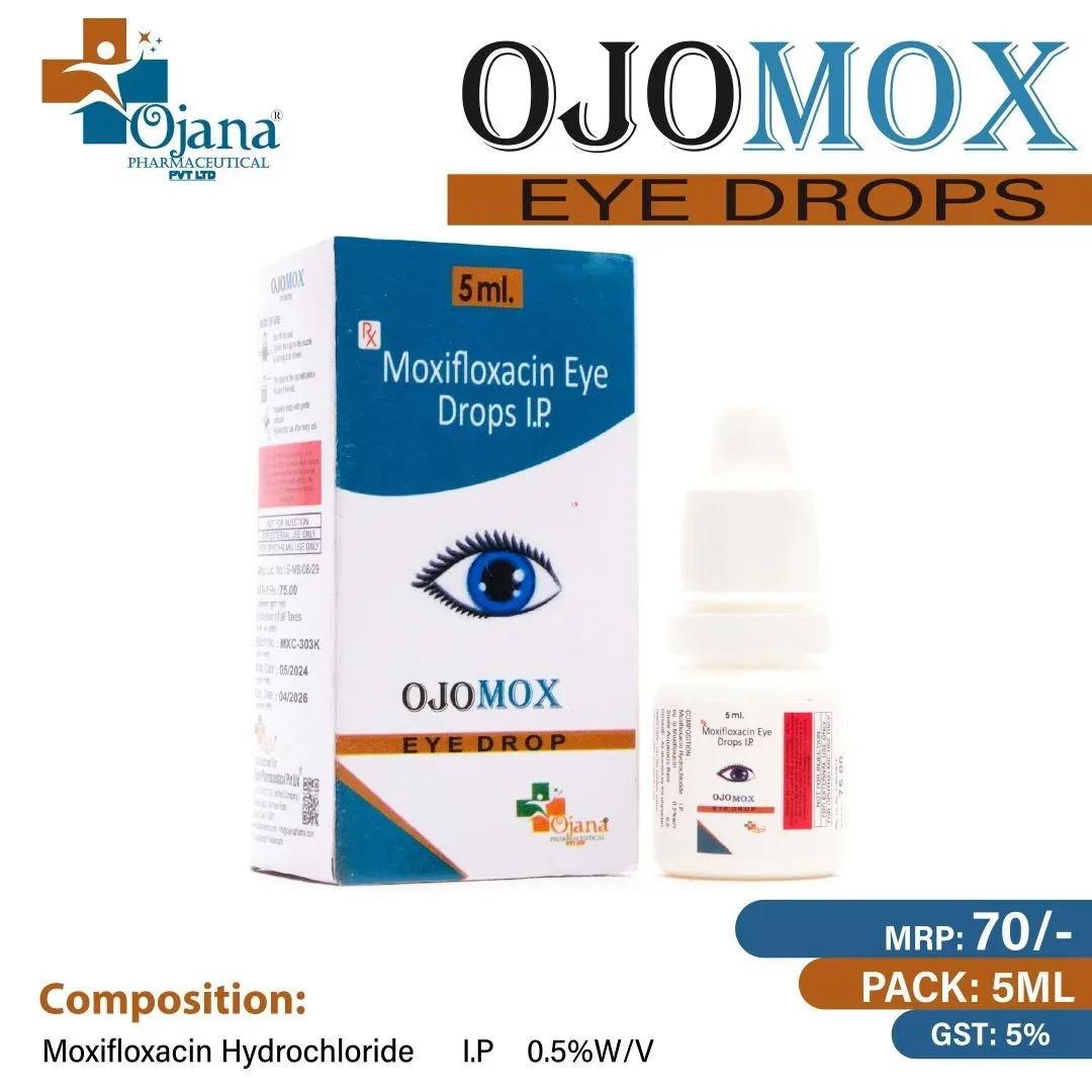 OJOMOX - Moxifloxacin Hydrochloride I.P. 0.5% W/V + Sterile Aqueous Base Eye Drop