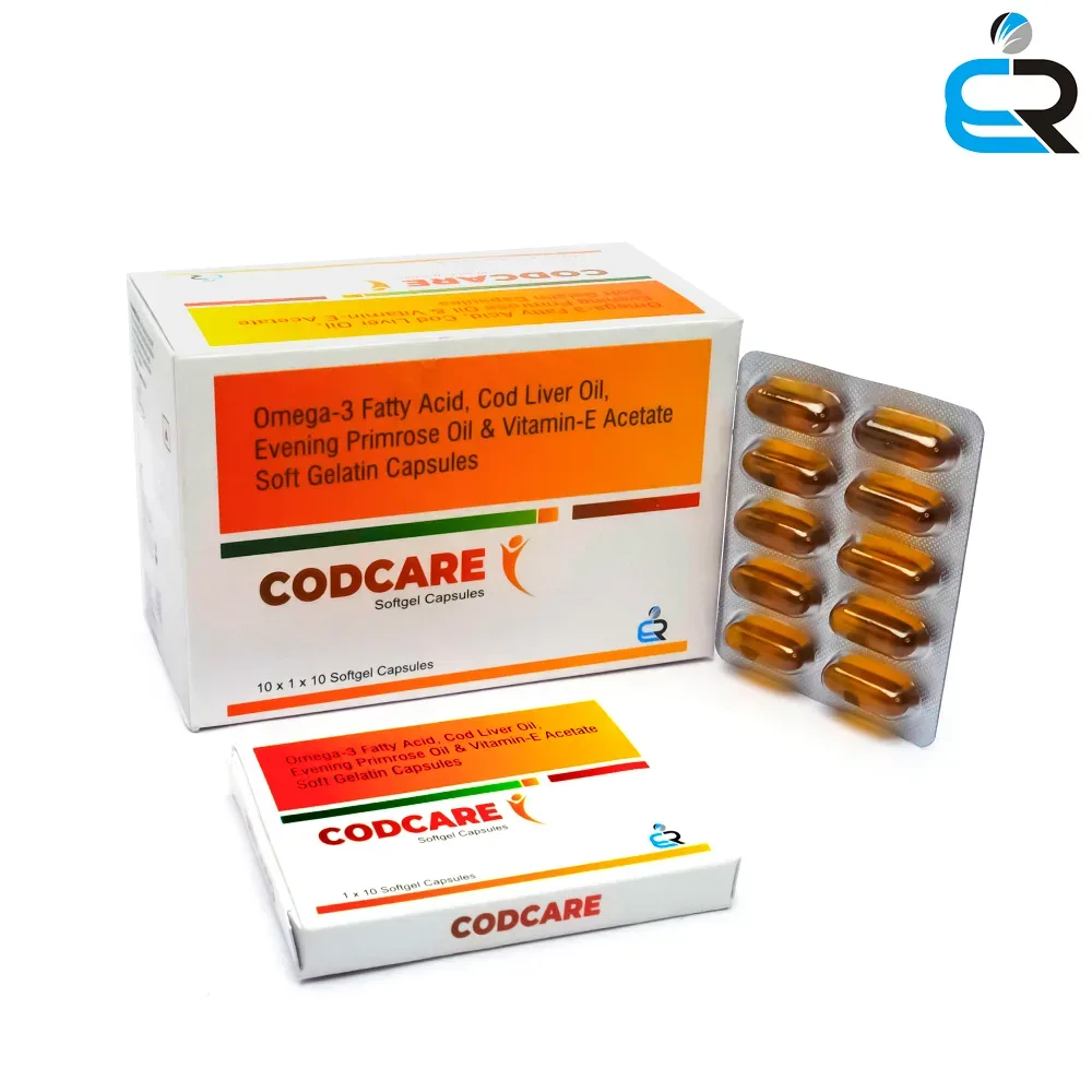 Omega-3 Fatty Acid, Cod Liver Oil, Evening Primrose Oil & Vitmain-E Acetate Soft Gelin Capsules