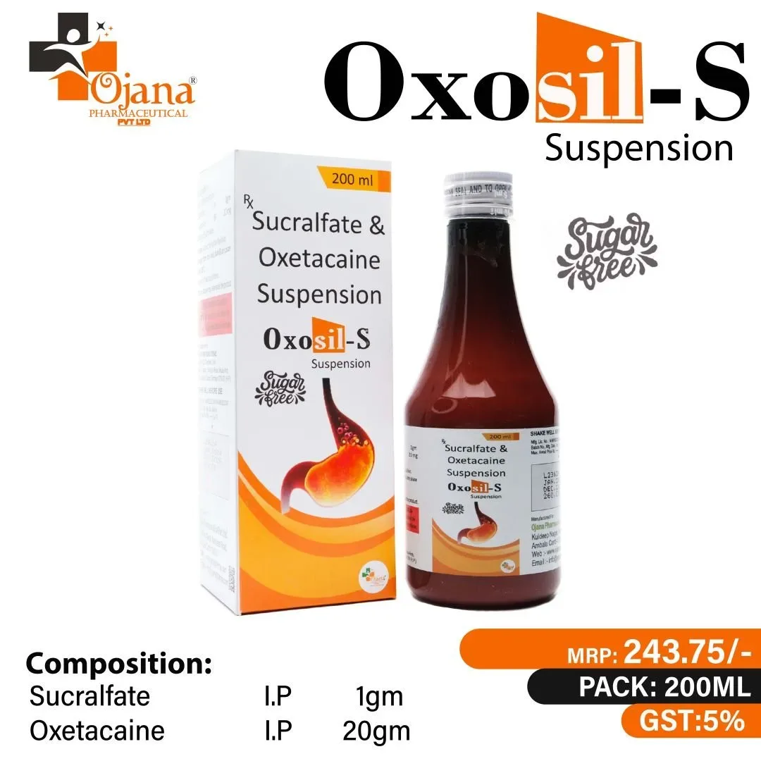 OXOSIL -S - Sucralfate 1000mg+Oxetacaine 20 mg