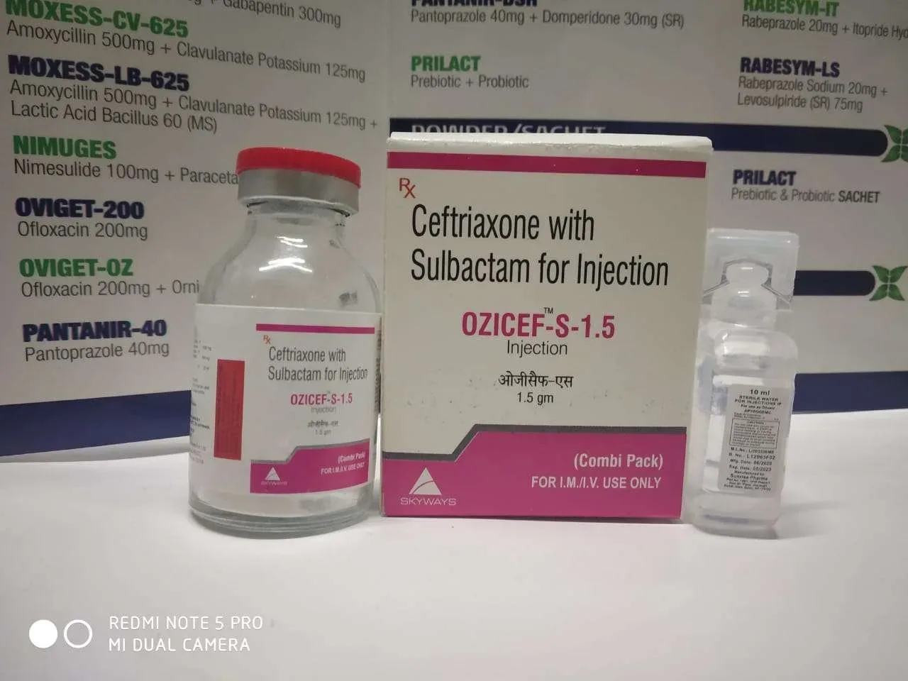 Ozicef-S 1.5 Gm. - Ceftriaxone 1gm., Sulbactum 500 Mg