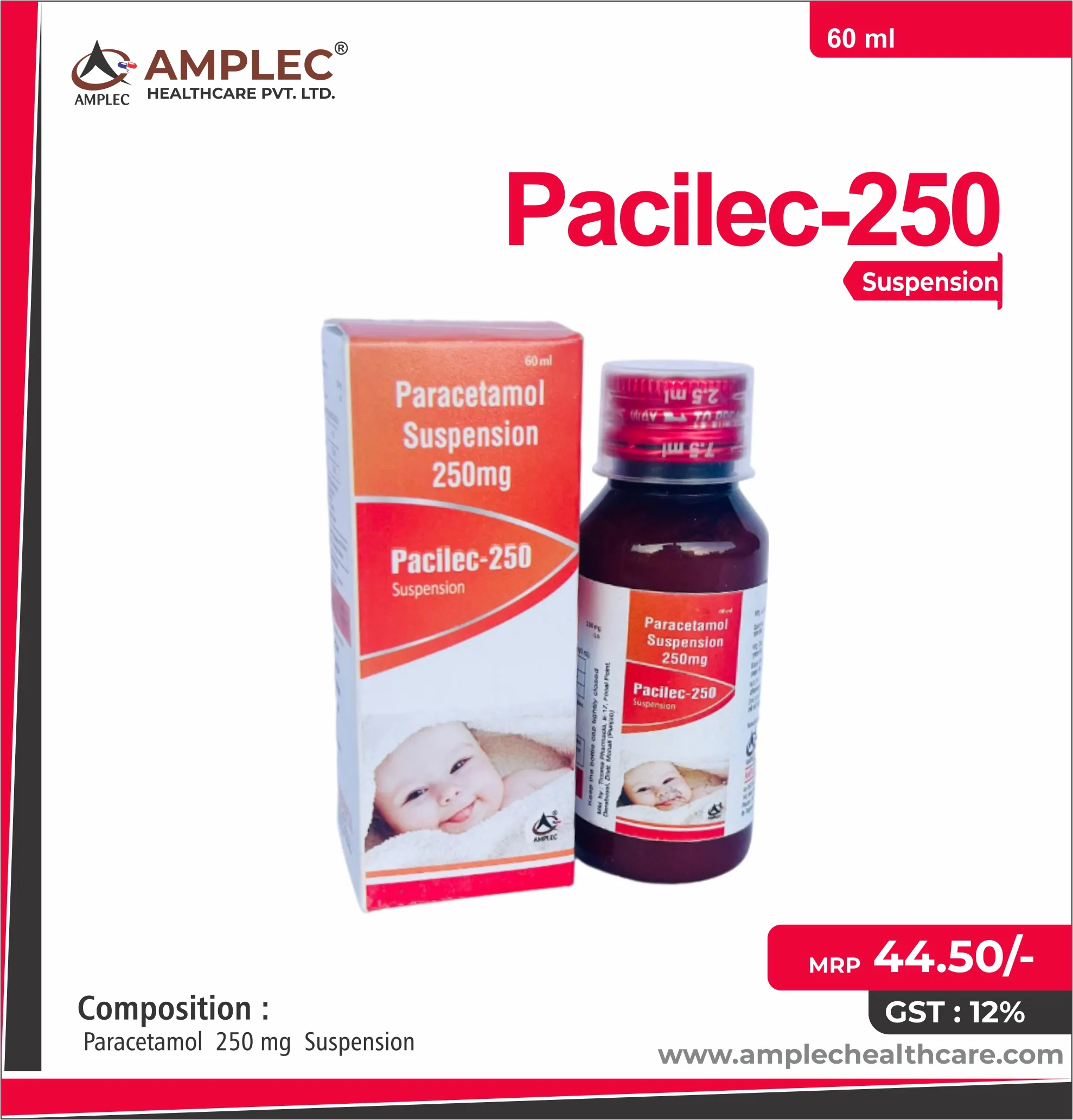PACILEC-250 - Paracetamol 250 mg Suspension