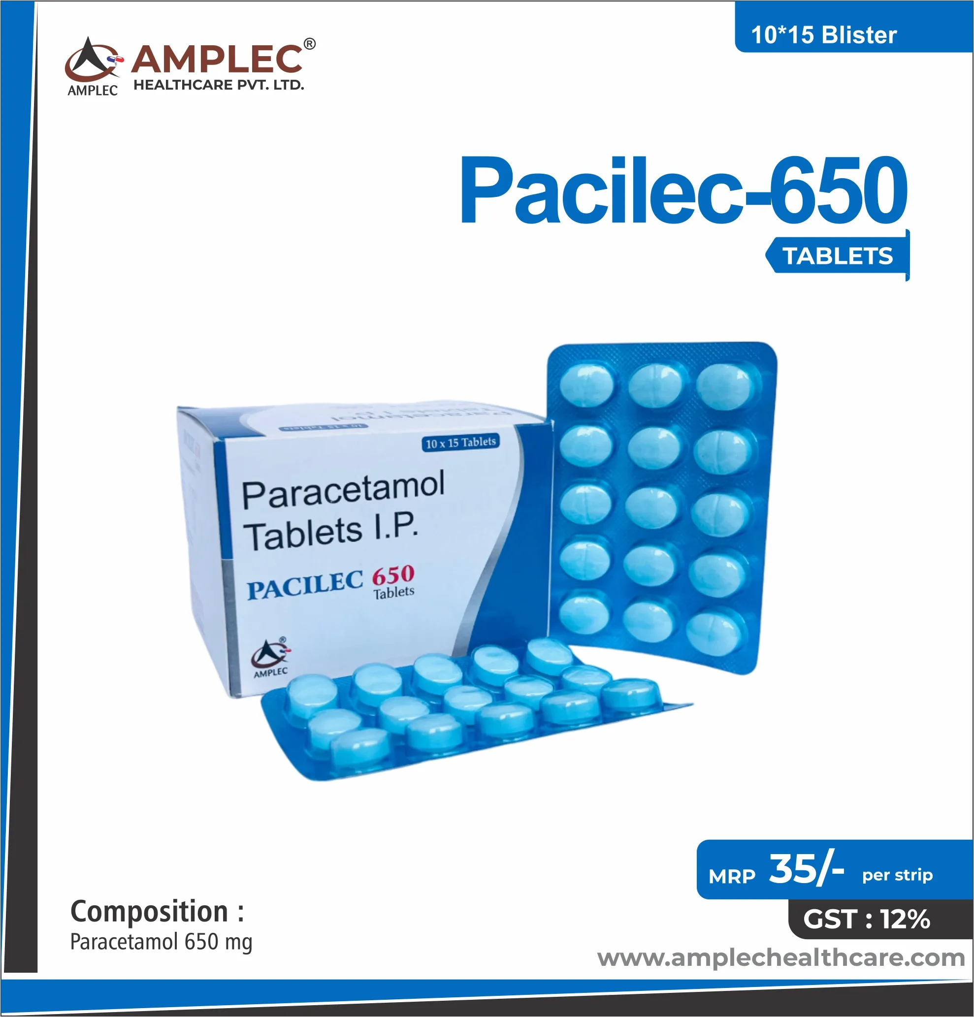 PACILEC 650 - Paracetamol 650 mg Tablet