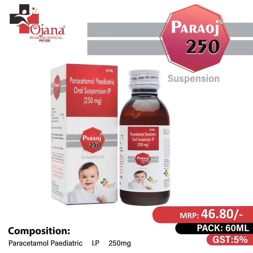 Paraoj 250 - Paracetamol I.P. 250 mg (Susp.)