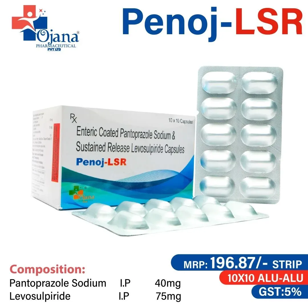 Penoj-Lsr - Pantoprazole Sodium (E.C.) I.P. 40mg + Levosulpride (S.R.) I.P. 75mg