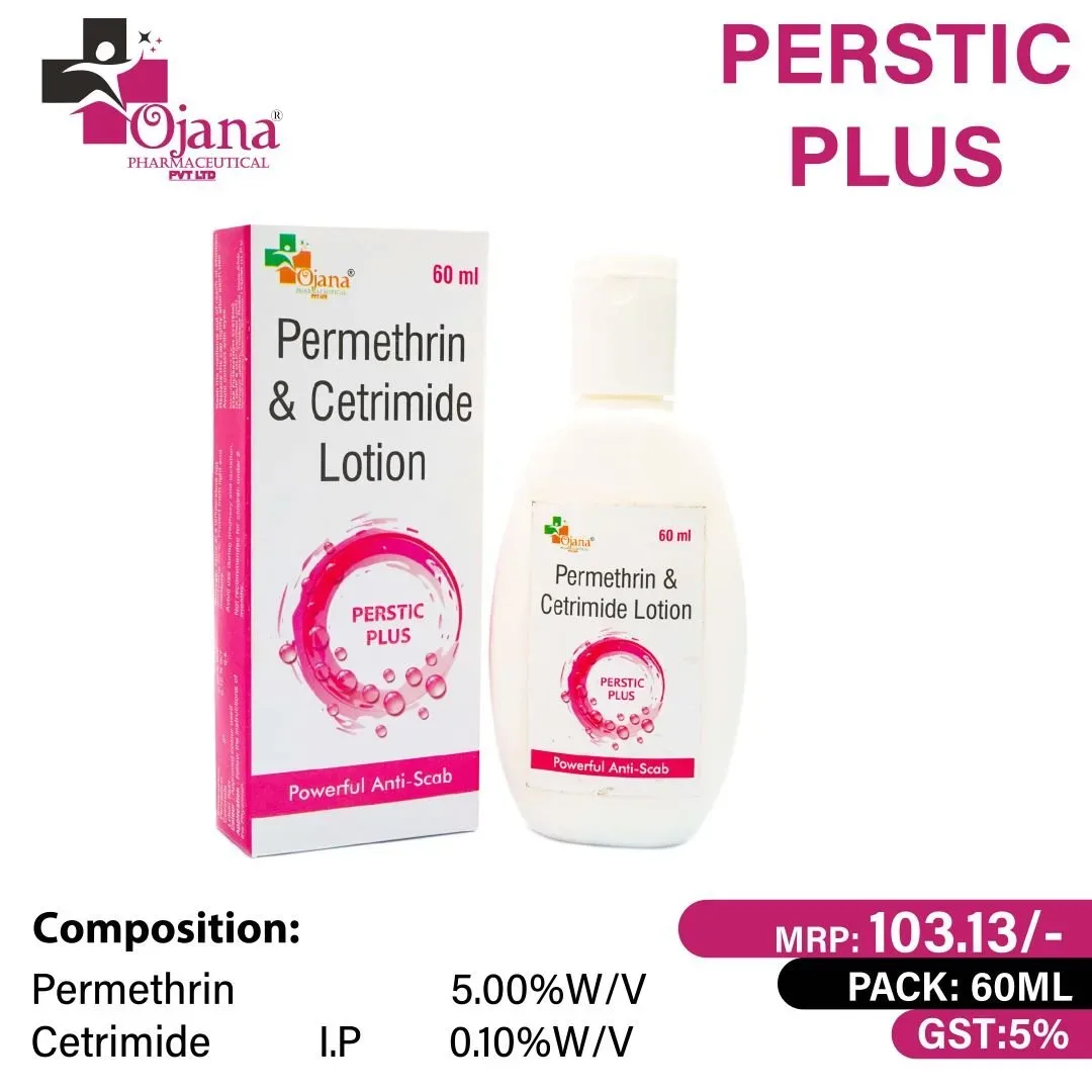 PersticPlus Lotion - Permethrin 5.0 % w/v + Cetrimide 0.1% w/v Lotion