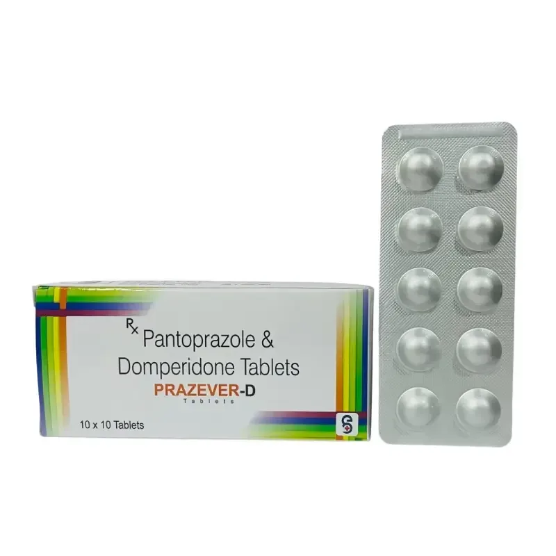 PRAZEVER-D - Pantoprazole 40Mg + Domperidone 10Mg