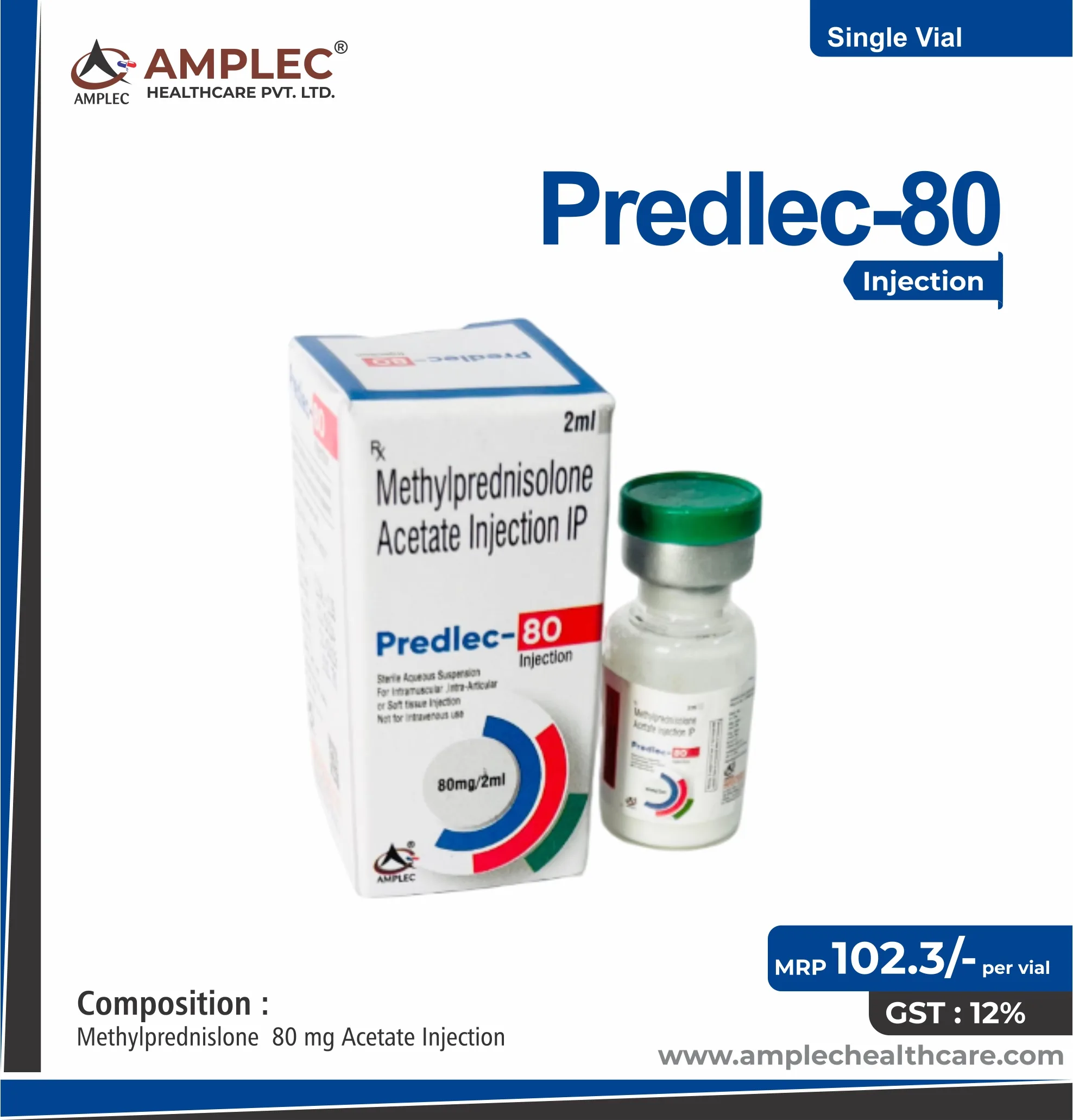 PREDLEC 80 - Methylprednislone 80 mg Acetate Injection