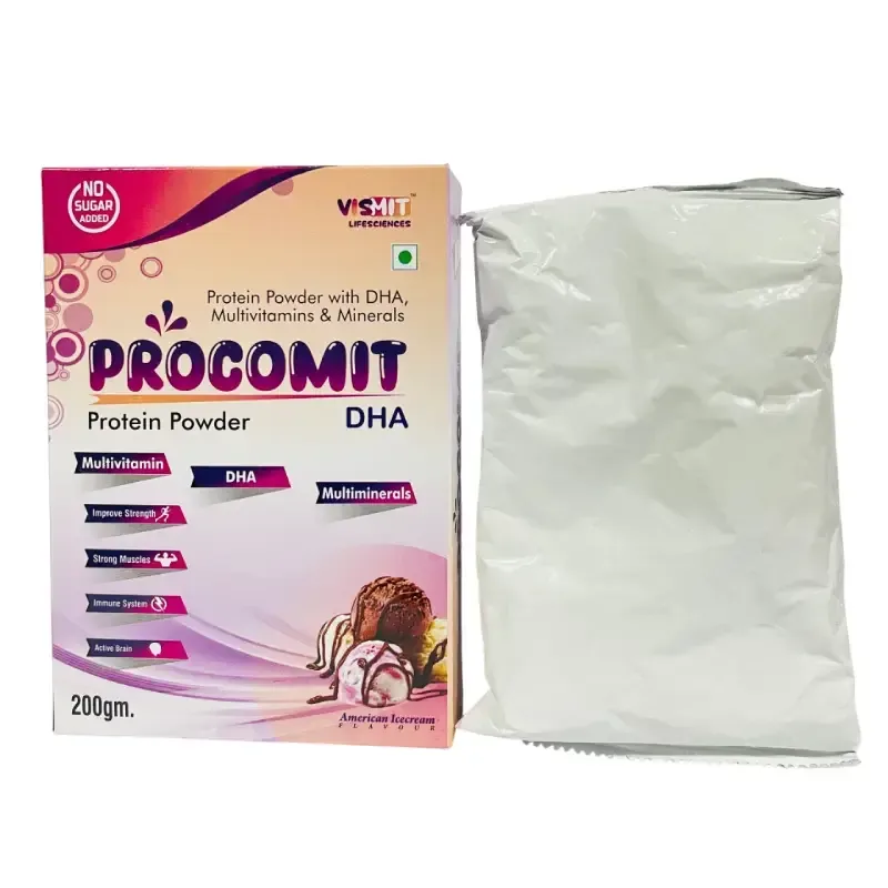 PROCOMIT-DHA AMERICAL ICE CREAM FLAVOUR - Protein Powder In AMERICAL ICE CREAM FLAVOUR + Dha