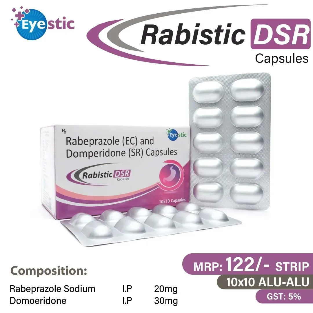 Rabistic-DSR - Rabeprazole Sodium I.P 20 mg(E.C)+Domperidone I.P 30 mg(S.R)
