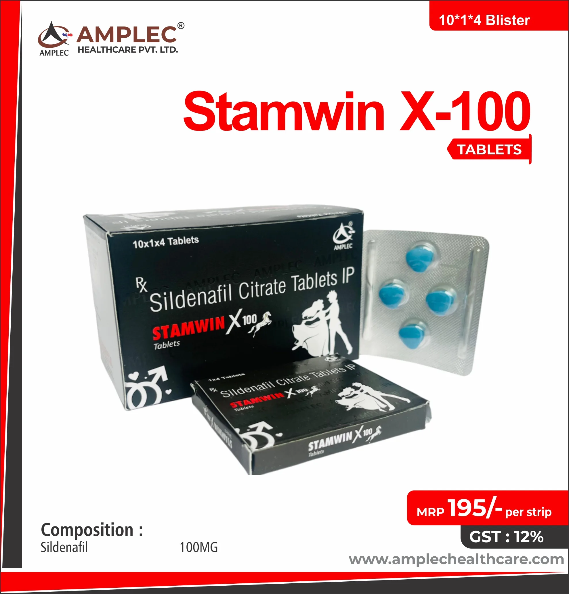 STAMWIN X-100 - Sildenafil 100MG