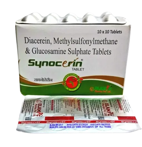 SYNOCERIN - Diacerein 50mg+ Glucosamine Sulphate 750mg+ MSM 250mg
