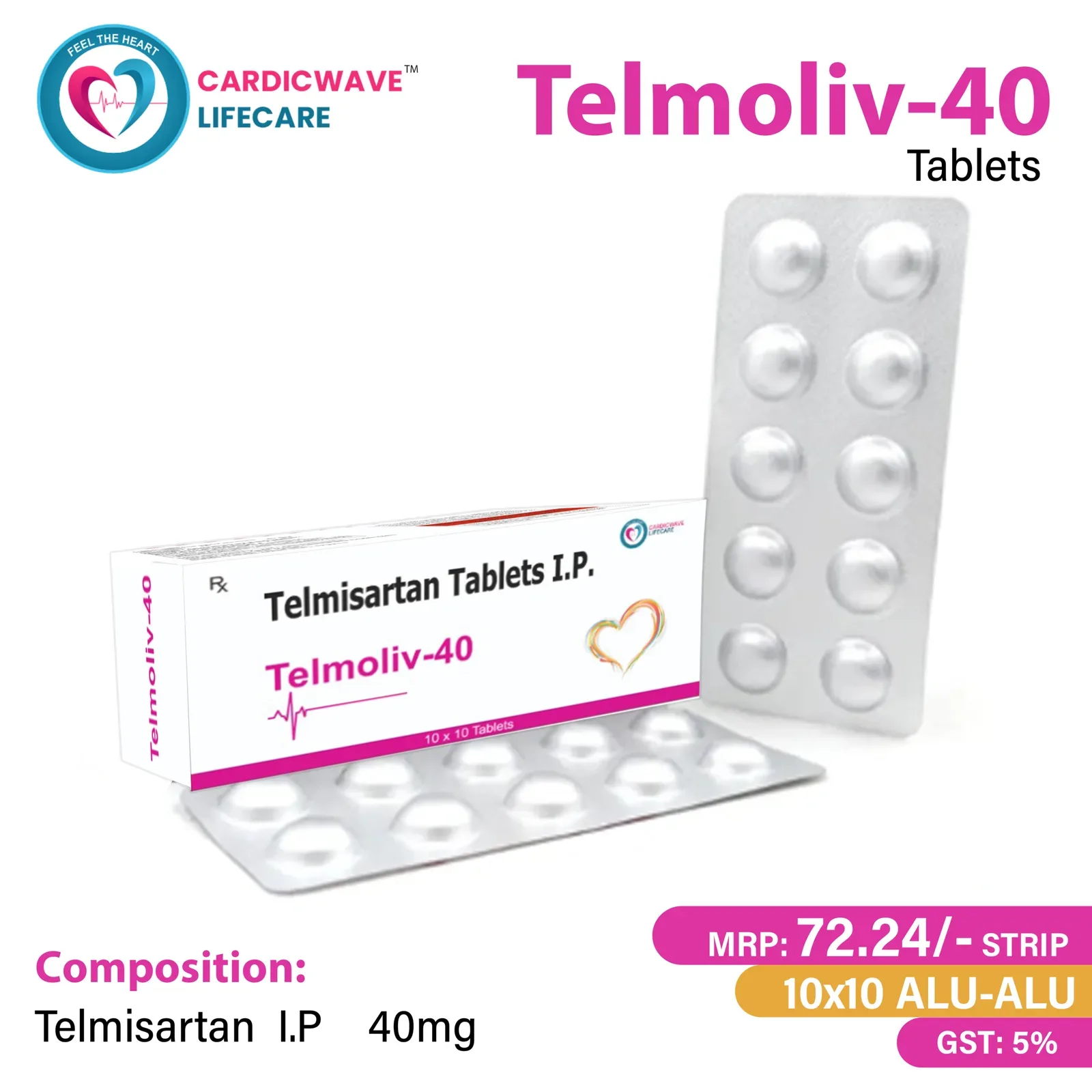 Telmoliv 40 - Telmisartan I.P. 40mg Tablets
