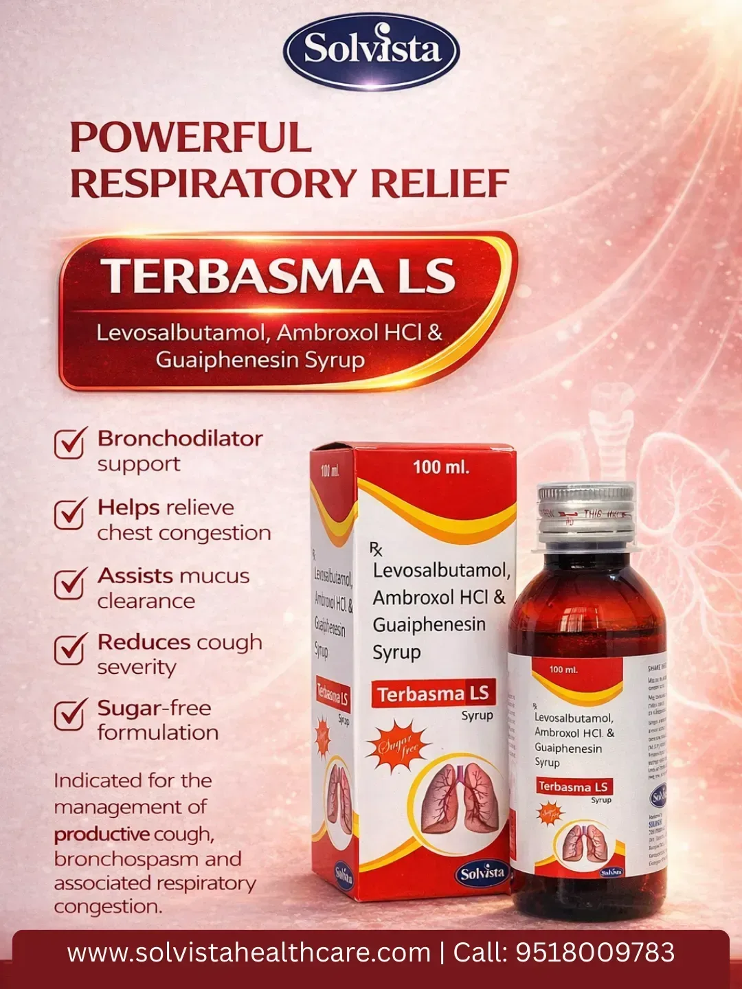 TERBASMA LS - Ambroxol HCI & Guaiphenesin Syrup